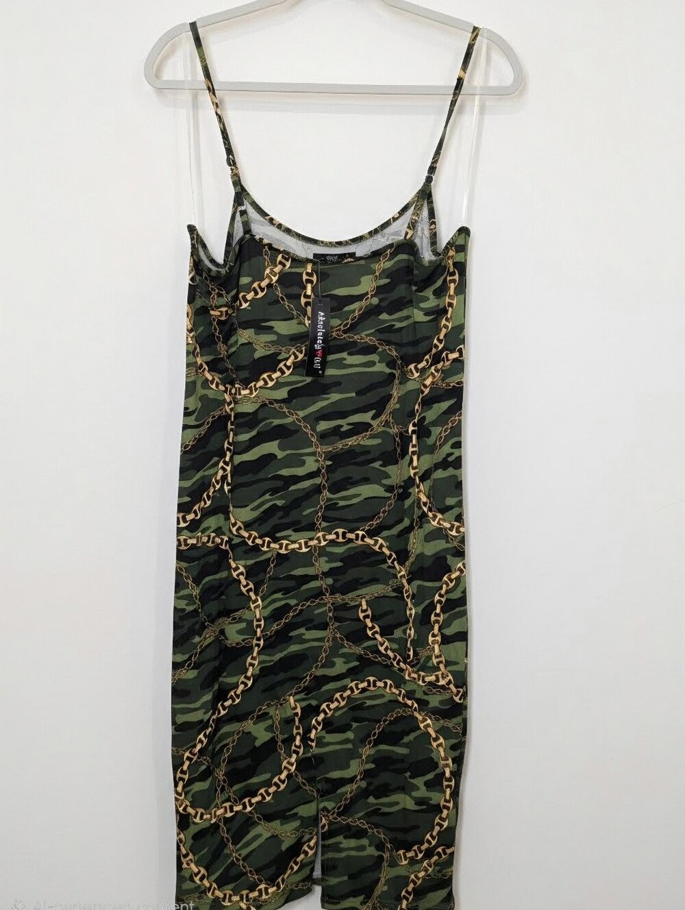 Camo & Chain Slip/Tank Dress - Picture 2 of 6